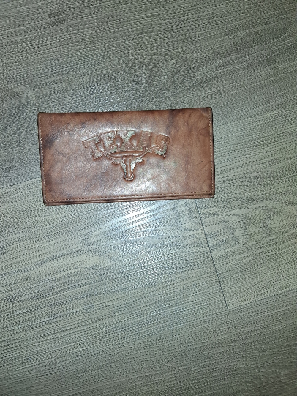 Texas Embossed Brown Leather Men's Wallet